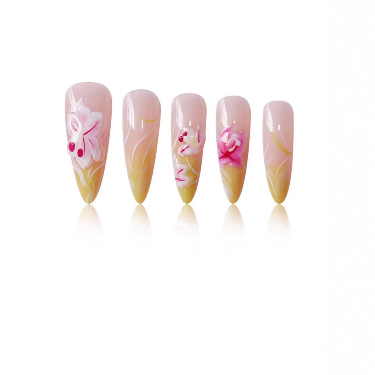 Luxuriöse 3D Blumen Nagelverzierungen Brehn