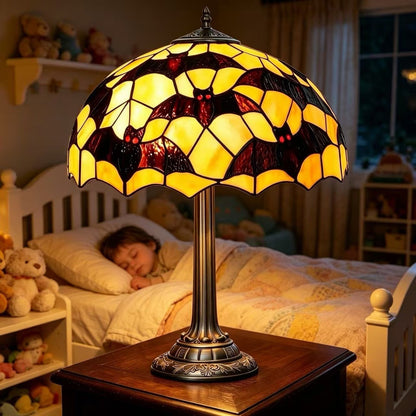 Dekorative Tischlampe im Fledermausdesign Brehn