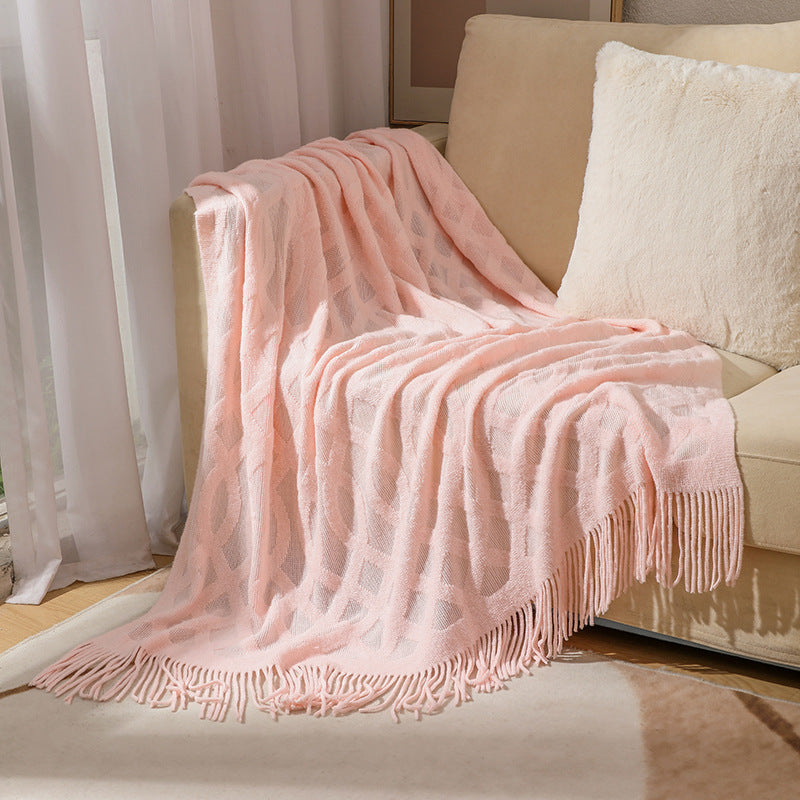 Premium strukturiertes Strickwurfdecke Brehn