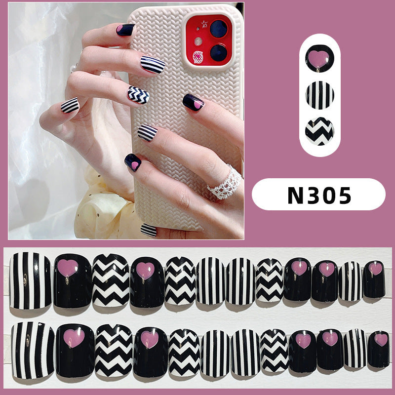 Blumenmuster Press-On Nagelset