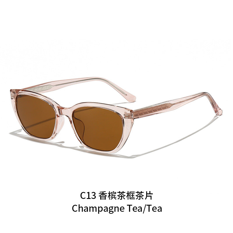 Damen futuristische Sonnenbrille mit markantem Rahmen Brehn