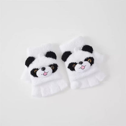 Niedliche Panda-Themen-Fingerlosen Handschuhe Brehn