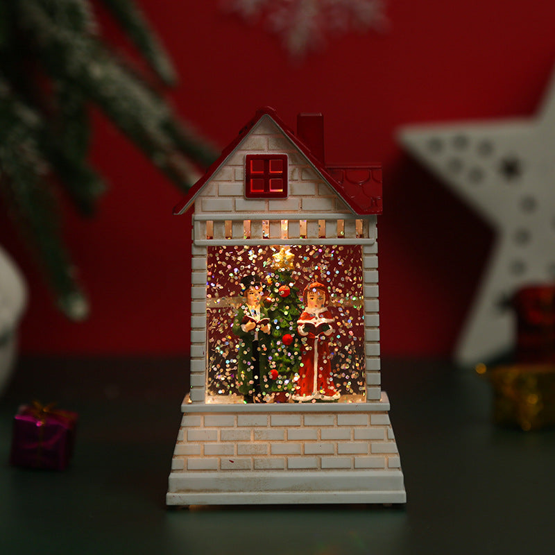 Beleuchtetes Weihnachtsdorf mit beweglichen Figuren Brehn