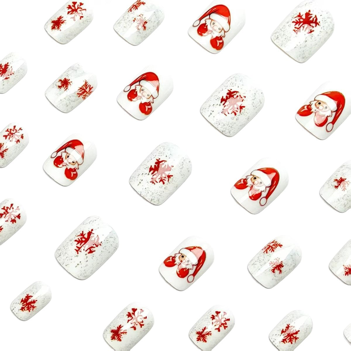 Kunstnägel mit Festlichem Weihnachtsdesign Brehn