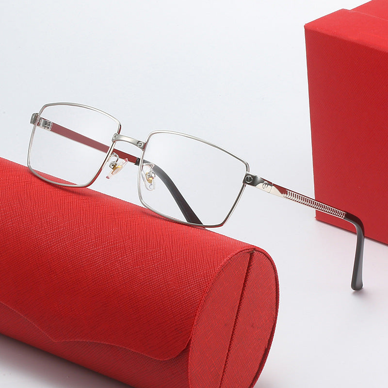 Damen modische quadratische Sonnenbrille mit elegantem Metallrahmen Brehn
