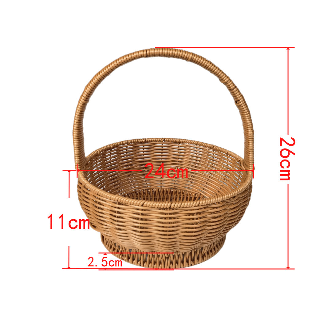 Damen handgearbeiteter Rattan Korb mit Henkel Brehn