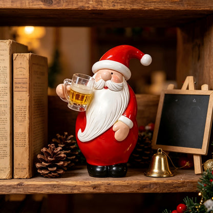 Dekorative Weihnachtsmannfigur mit Bierkrug Brehn