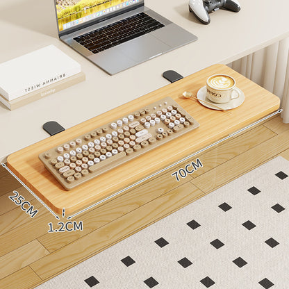 Clamp-On Klappbarer Bambus-Seitentablettisch für Schreibtisch und Sofa