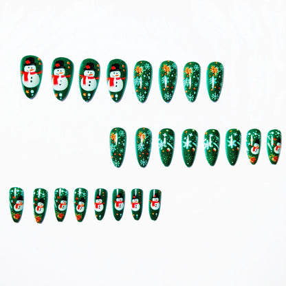 Festliche Themen Schneemann Nagelkunst Brehn