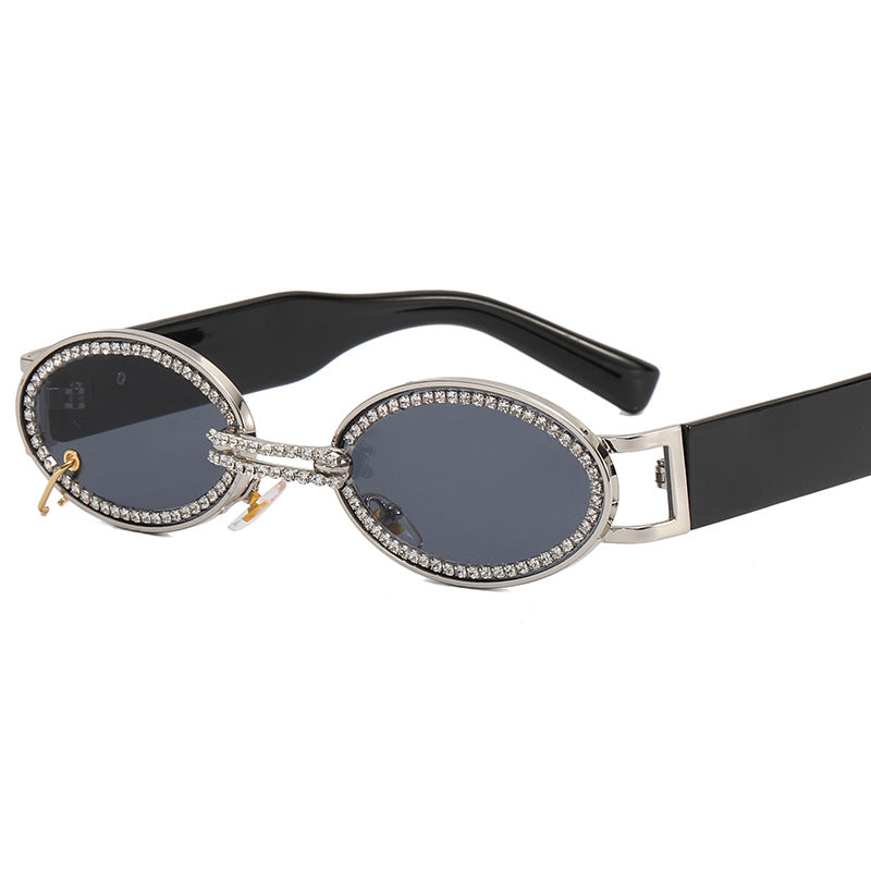 Damen extravagante modische Sonnenbrille mit strassbesetztem Rahmen Brehn