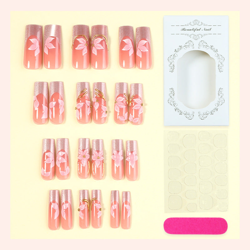 Florales dekoratives Press-On-Nagelset Brehn
