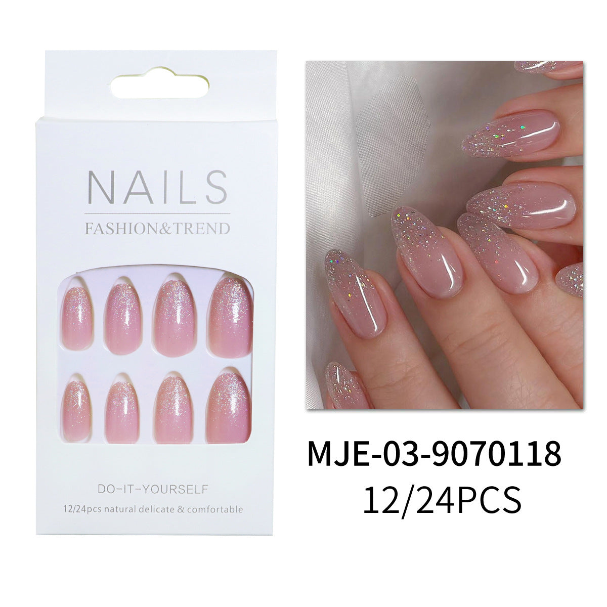 Elegante DIY Glitzernde Presse-Nagelset Brehn