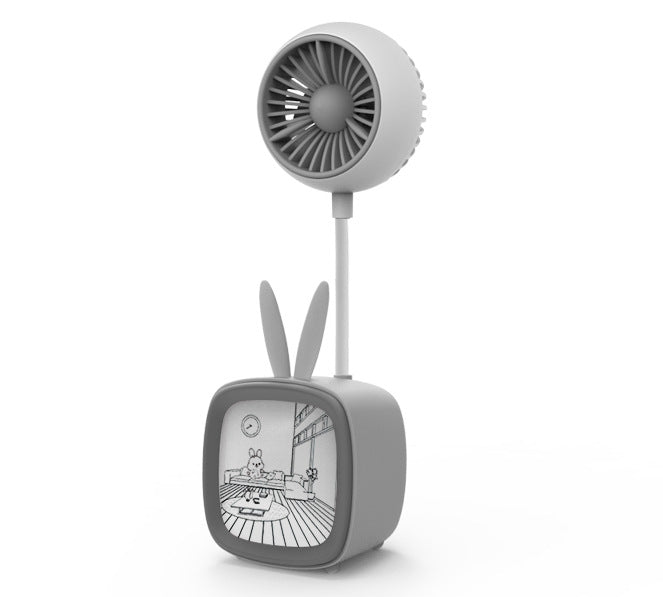 Unisex Süßes Kaninchen-Themen Wiederaufladbarer Schreibtischventilator Brehn