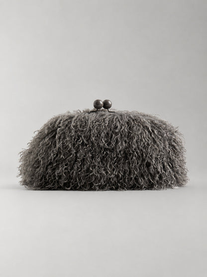 Fell-texturierte Clutch-Tasche