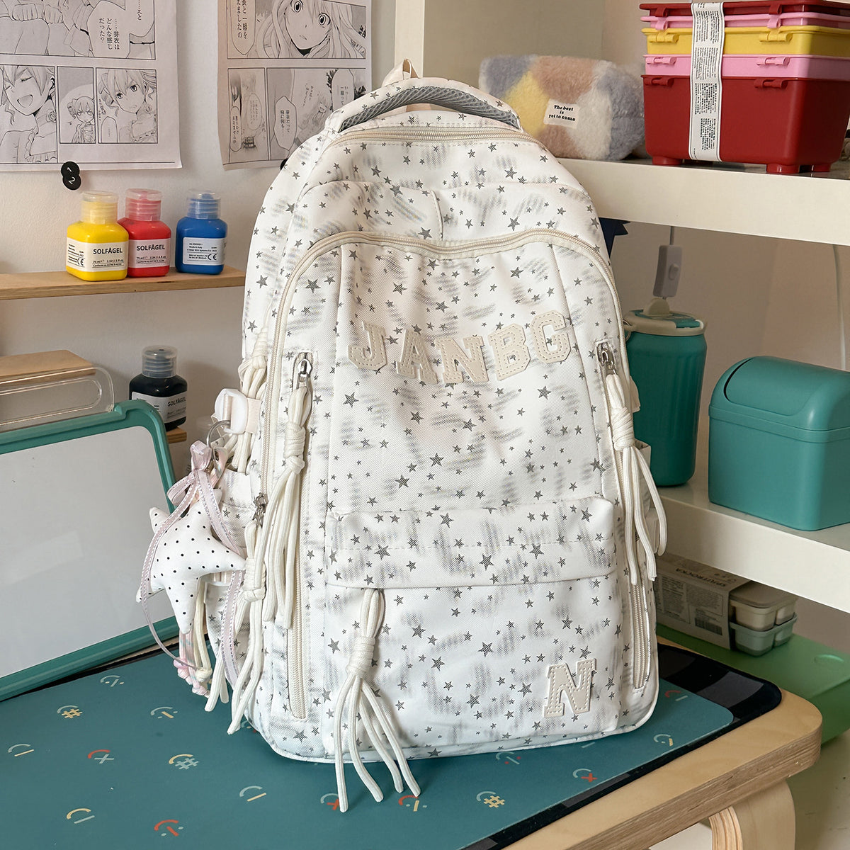 Stylischer Rucksack mit Sternmuster Brehn
