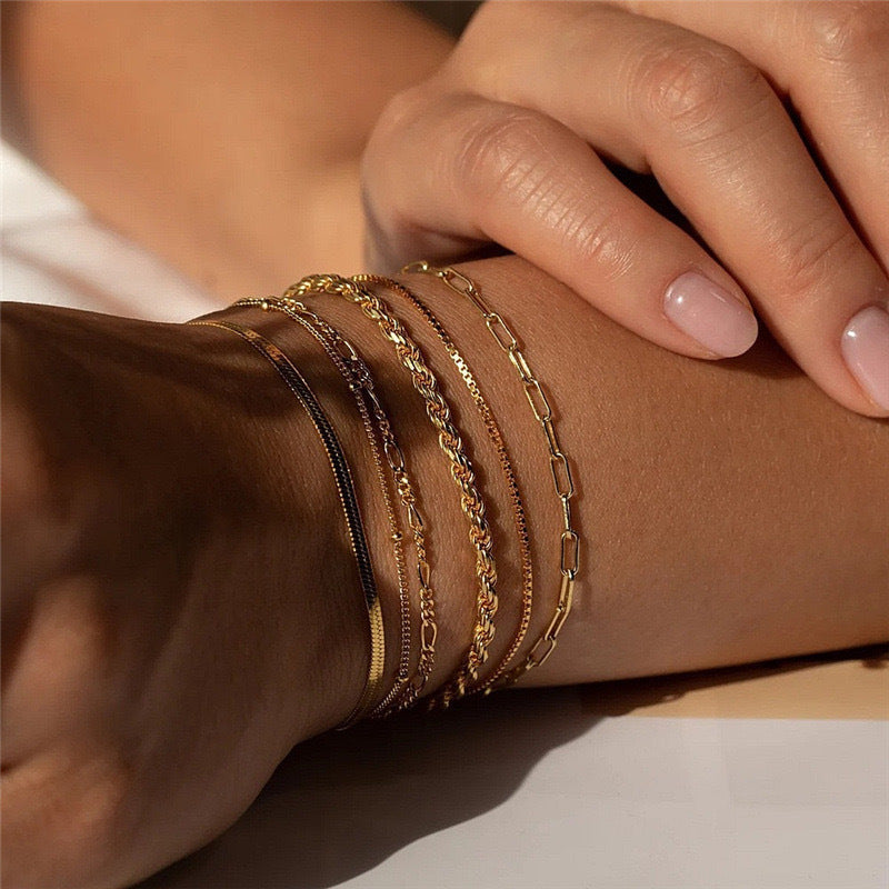 Mehrschichtiger Kettenarmband-Set Brehn