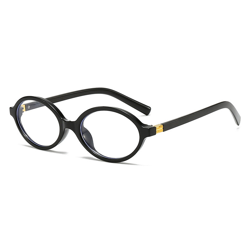 Damen modische ovale Brille mit goldenen Akzenten Brehn