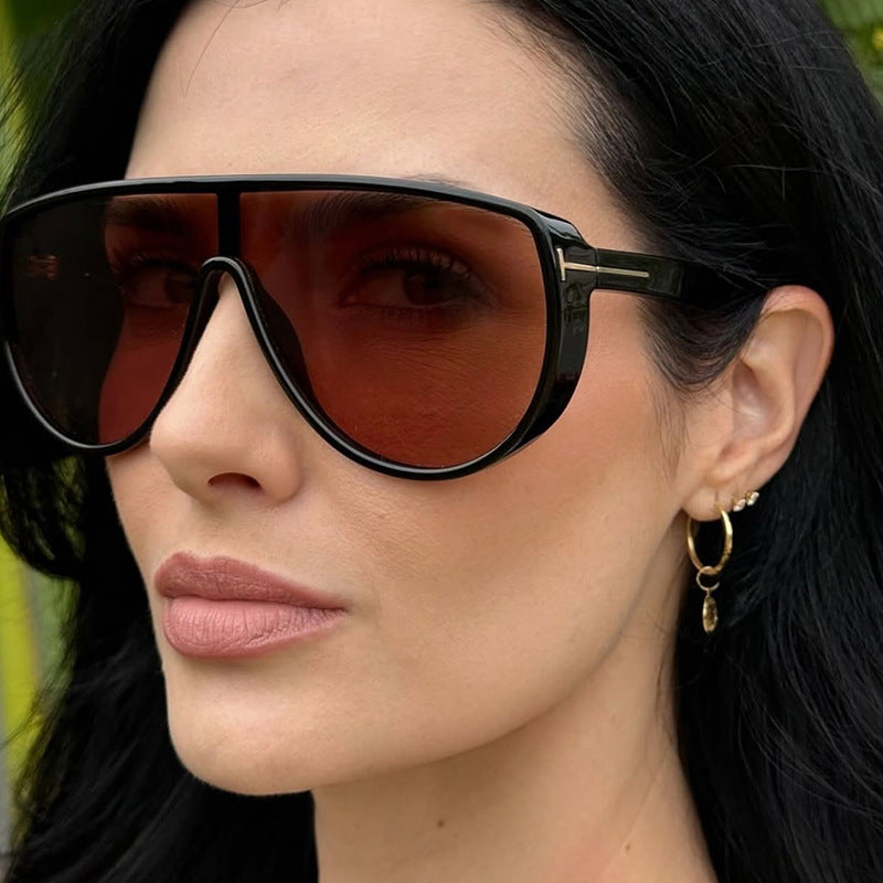 Damen elegante Oversized-Sonnenbrille mit markantem Design und UV-Schutz Brehn