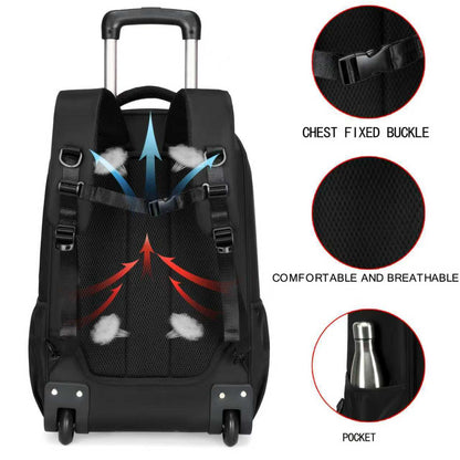 Stilvoller Rollenkoffer-Rucksack