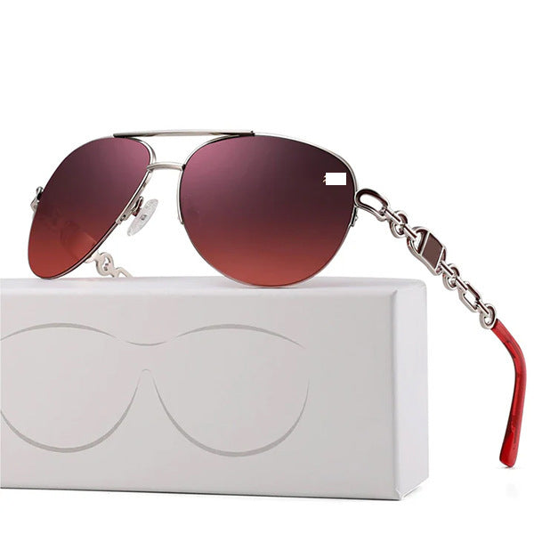Damen Aviator-Sonnenbrille mit modischem Kettendetail Brehn