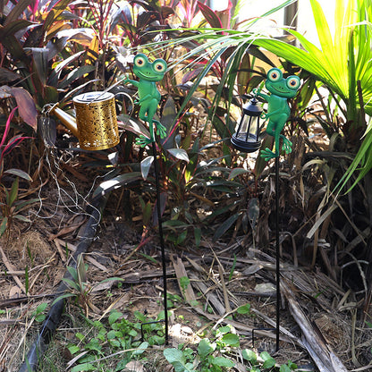 Dekorativer Kolibri Solar Gartenstecker mit hängender Laterne Brehn