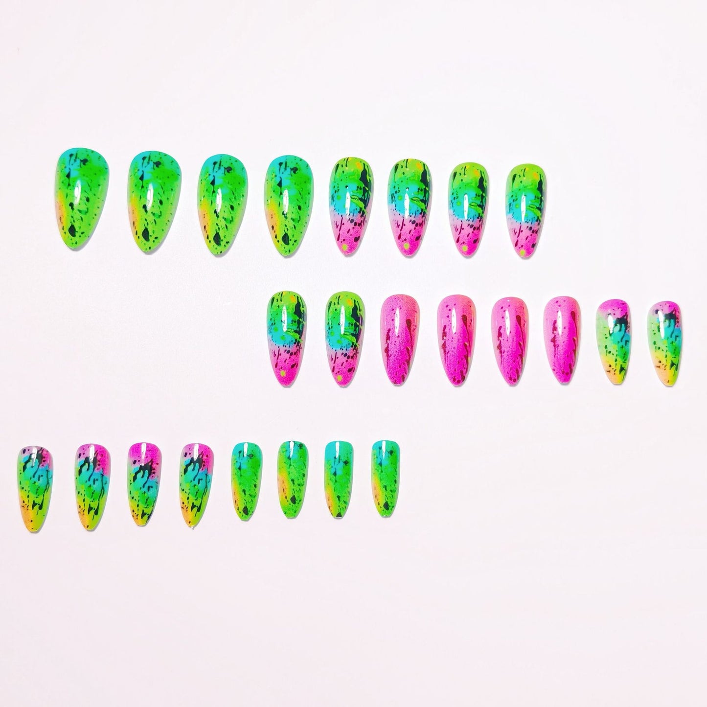 Kreative Neon Nagelkunst Brehn