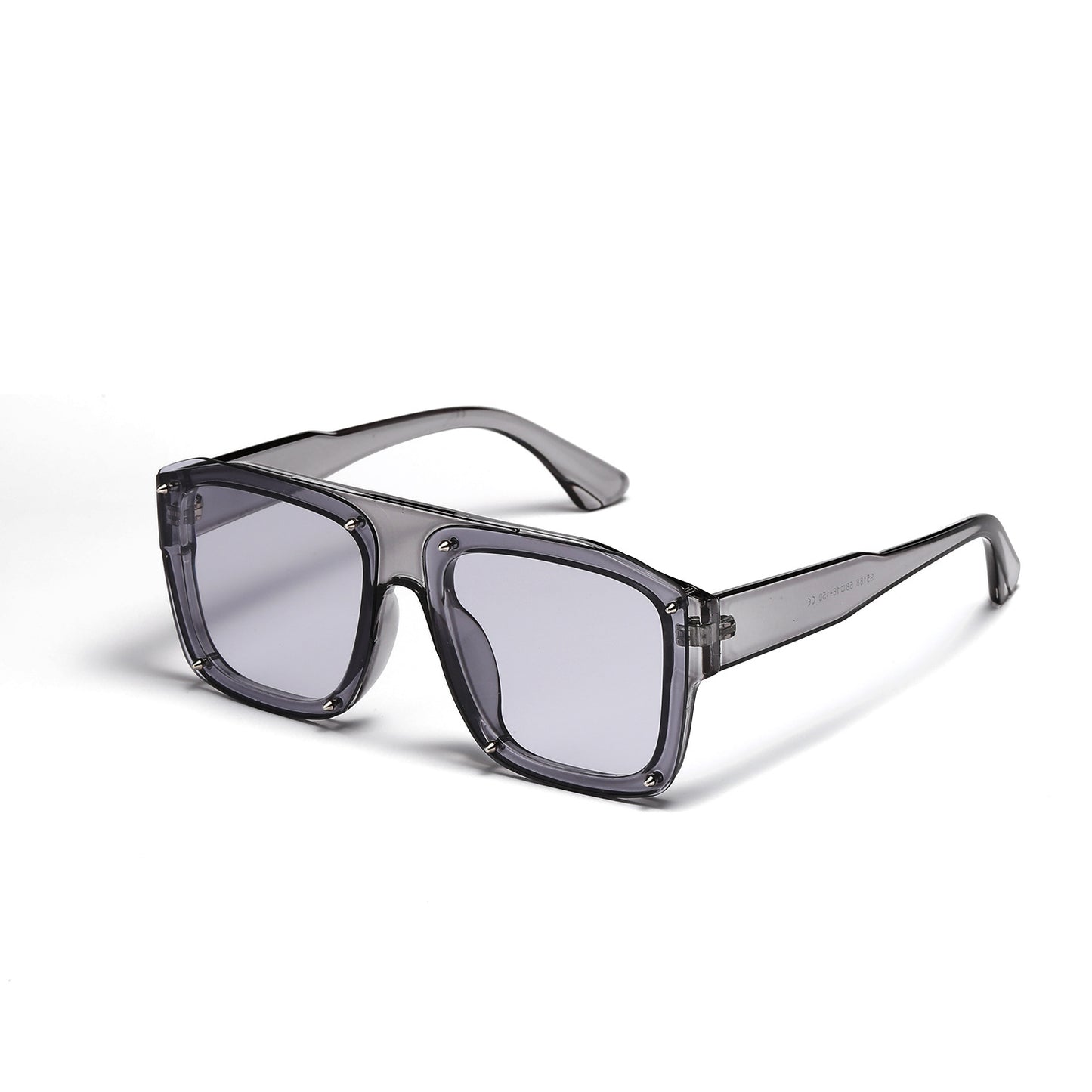 Damen Square-Sonnenbrille mit modischem transparentem Rahmen Brehn