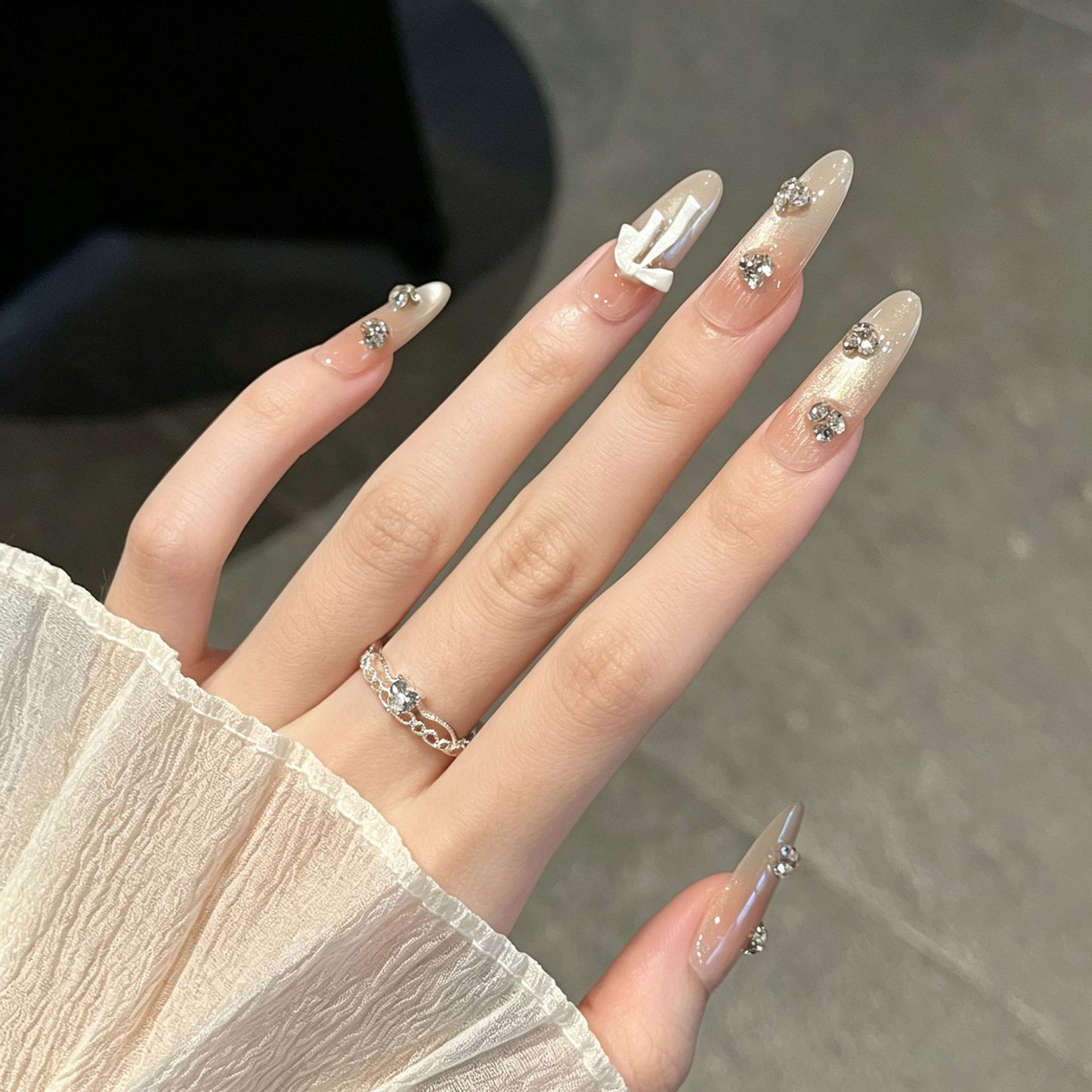 Dekorative Strass-Beschichtete Druck-Nagelverlängerungen Brehn