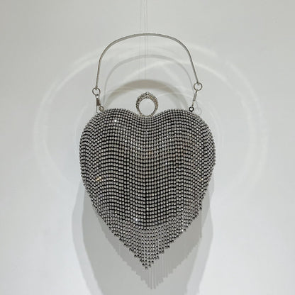Herzförmige Strass Abendhandtasche