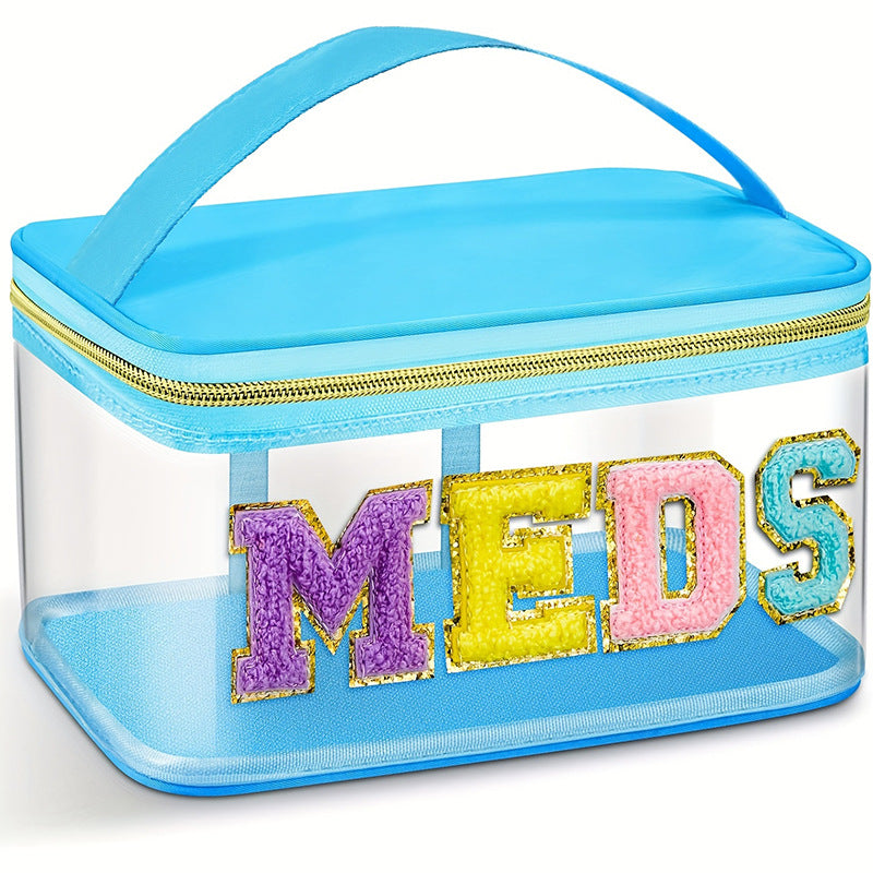 Durchsichtige Kosmetik-Organizer-Tasche mit Glitzer-Details Brehn