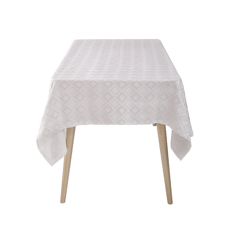 Gewebte Jacquard-Tischdecke mit Diamantrelief und pflegeleichtem Baumwollmix Brehn
