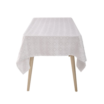 Gewebte Jacquard-Tischdecke mit Diamantrelief und pflegeleichtem Baumwollmix Brehn