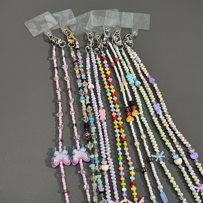 Perlenbrille Kette mit Schmetterlingsakzenten Brehn
