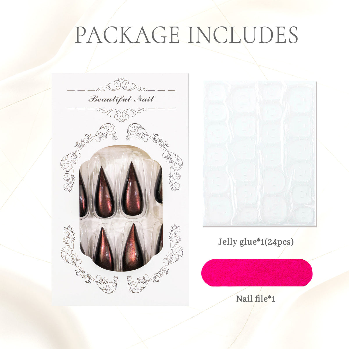 Stiletto Gel Press-On Nagelset