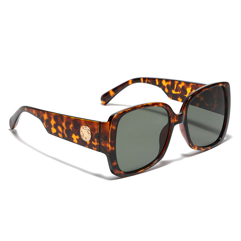 Damen quadratische Sonnenbrille mit luxuriösem Schildpatt-Design Brehn