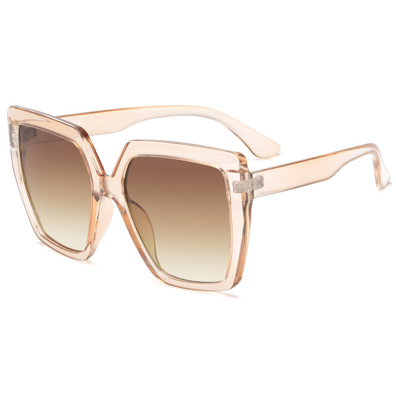 Damen modische transparente Sonnenbrille mit quadratischen Gläsern Brehn