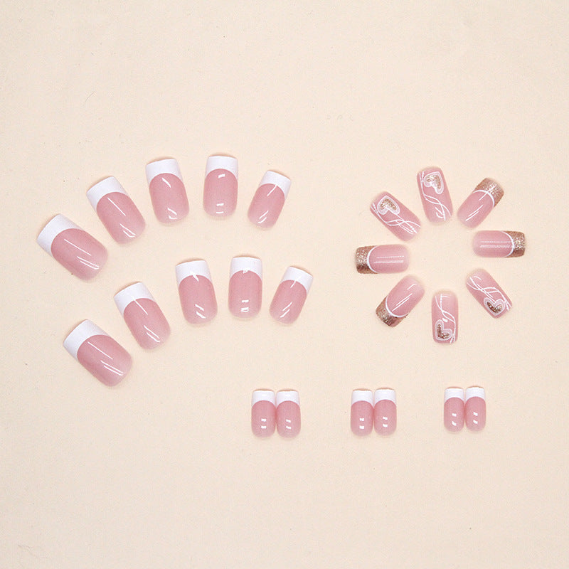 Herz-Design Press-On Nagelkunst Tipps Brehn
