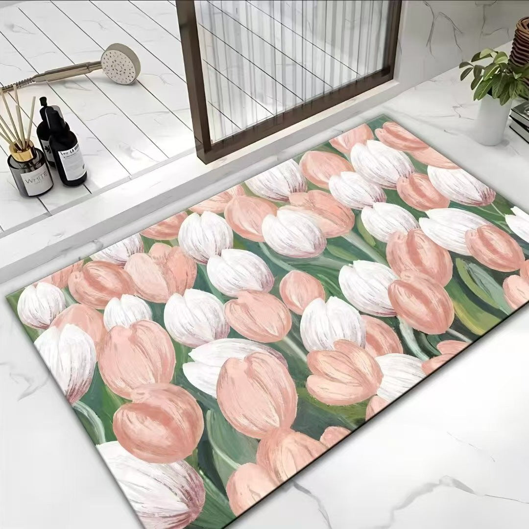 Floral Print Badmatte Brehn