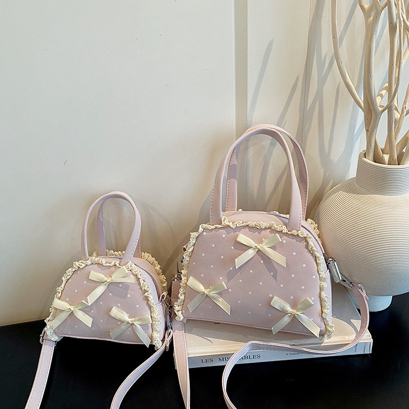 WoCharming Schleifen-verzierte Alltagshandtasche Brehn