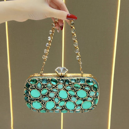 Dekorative Kristallakzentuierte Abend-Clutch