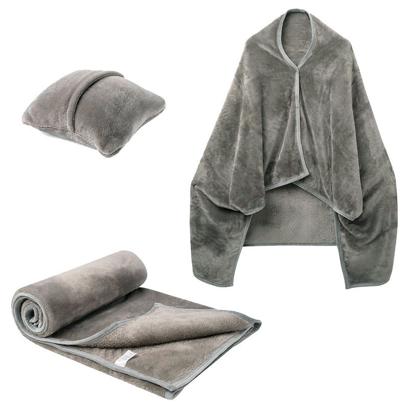 Damen Kuscheldecke mit Arm-Design und Kissen Brehn