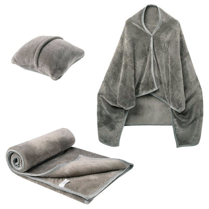 Damen Kuscheldecke mit Arm-Design und Kissen Brehn