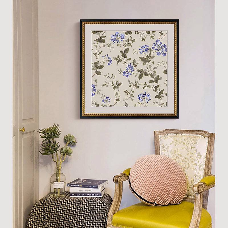 Verschnörkelte Blumen Wandkunst