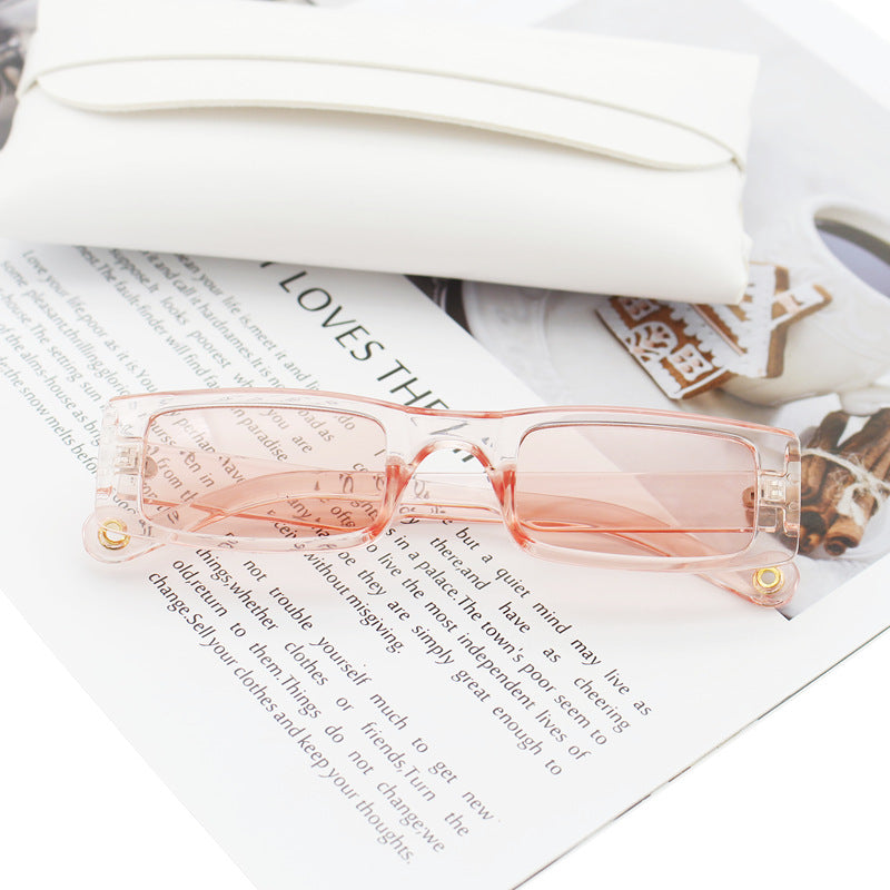 Damen modische rechteckige Sonnenbrille mit strukturiertem Rahmen Brehn