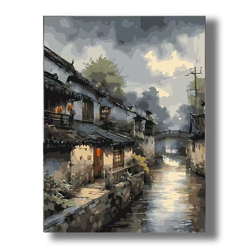Städtische Vintage Architektur Leinwand Kunst Brehn