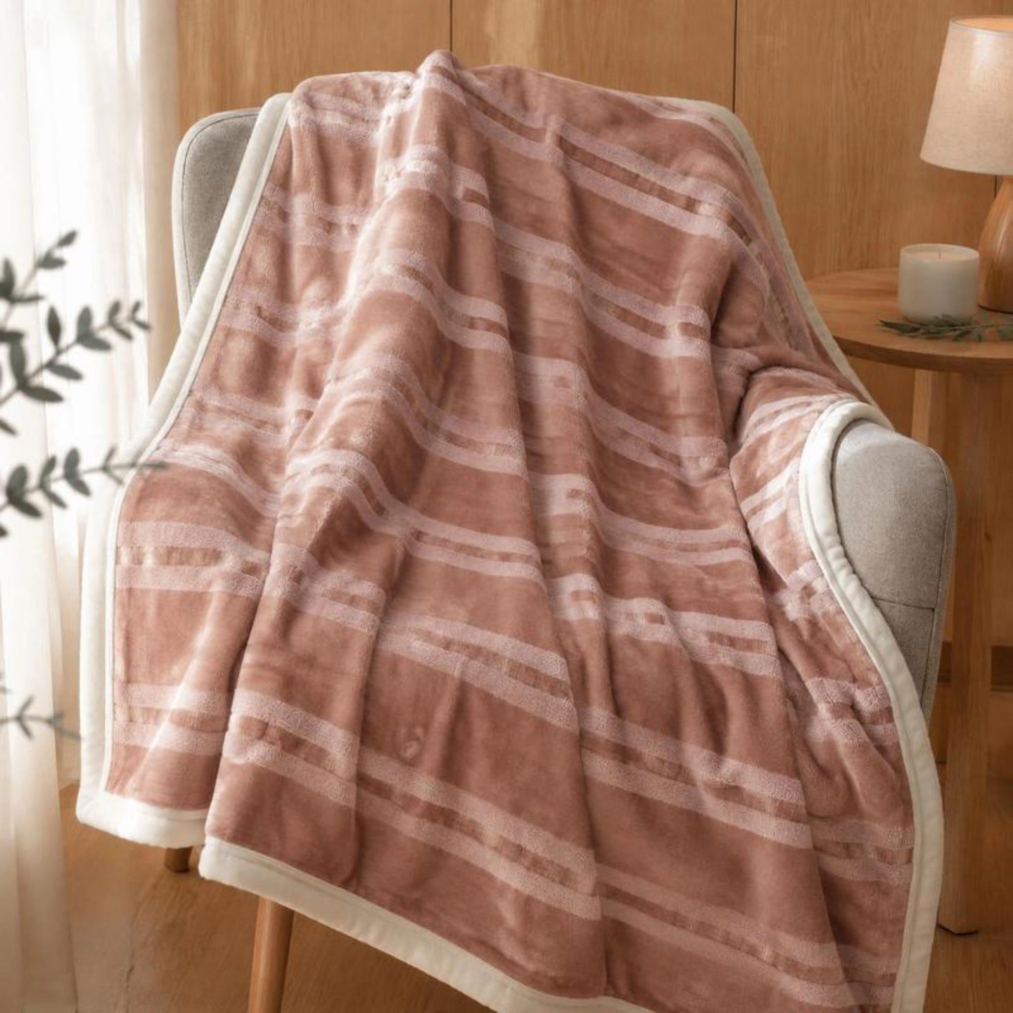 Texturiertes Wende-Fleece-Wurfdecke Brehn