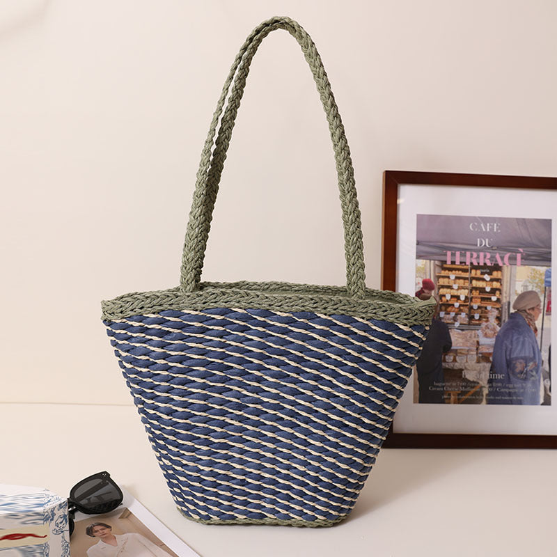 Geflochtene Strandtasche mit Breiten, Stabilen Griffen Brehn