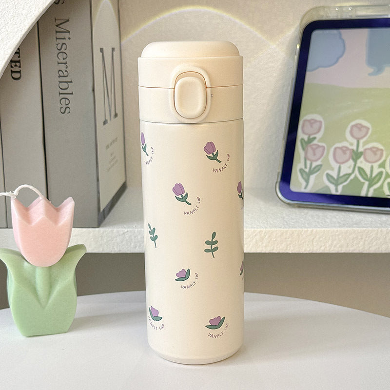 Damen Isolierte Trinkflasche mit elegantem Blumendesign Brehn