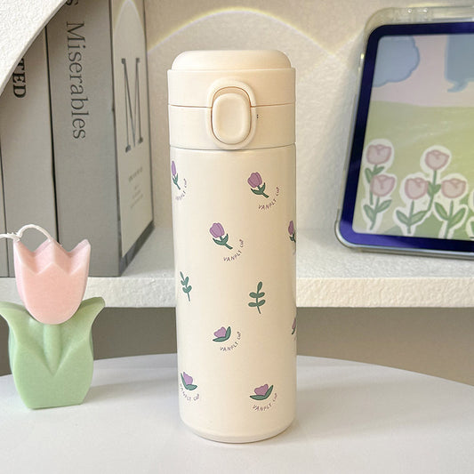 Damen Isolierte Trinkflasche mit elegantem Blumendesign Brehn