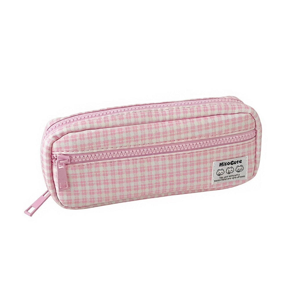 Stylische Gingham Karierten Stiftetui Brehn
